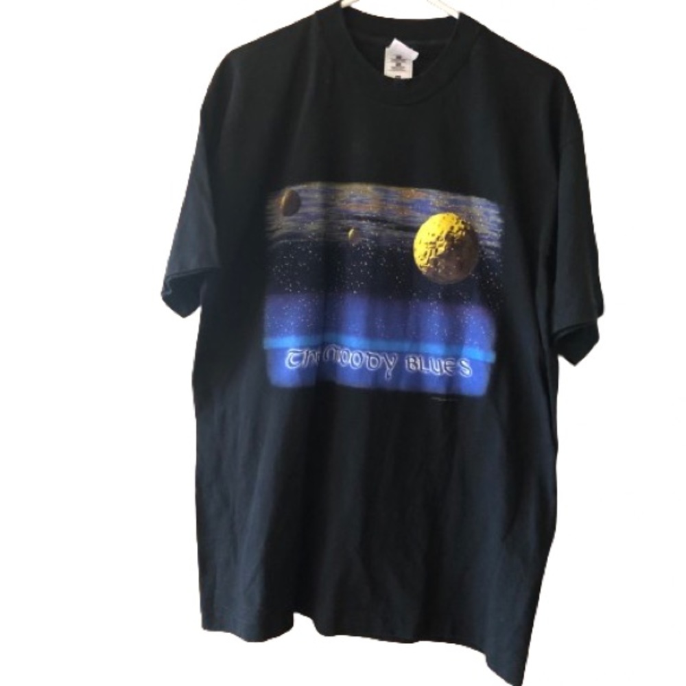 Vintage Moody Blues Time Traveller Single Stitch T Shirt Black Mens XL